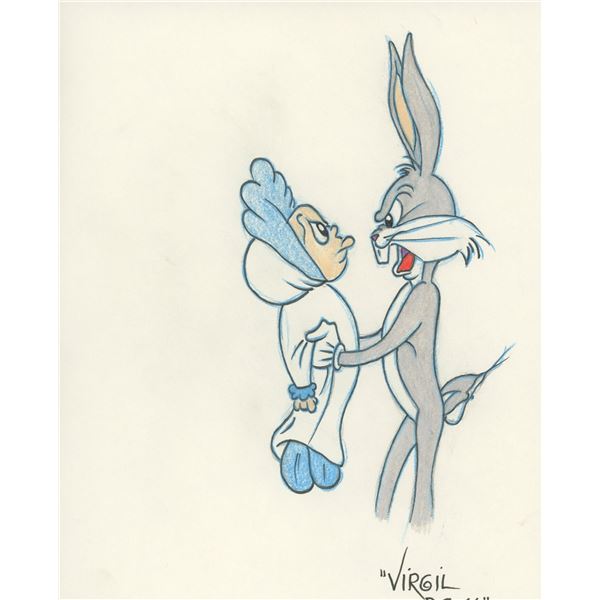 Bugs Bunny hand drawn signed sketch