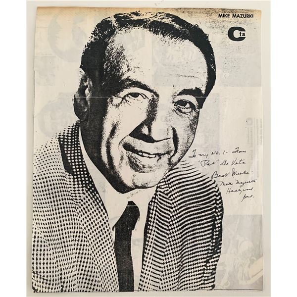 Some Like it Hot Mike Mazurki signed Magazine page