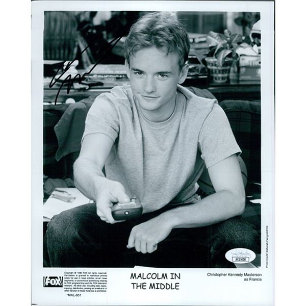 Malcolm In The Middle Christopher Masterson signed photo. JSA Authenticated