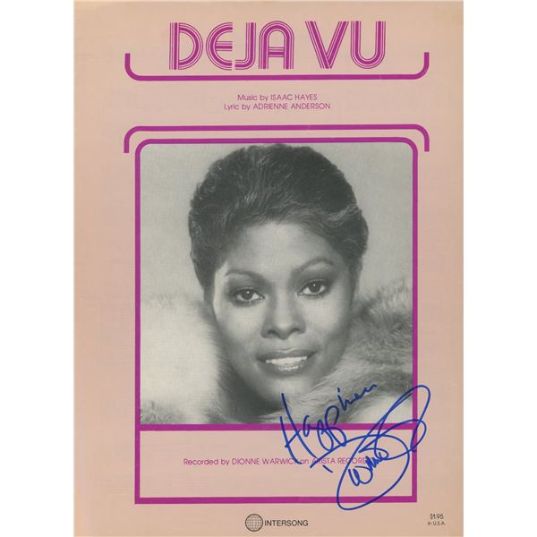 Dionne Warwick signed sheet music