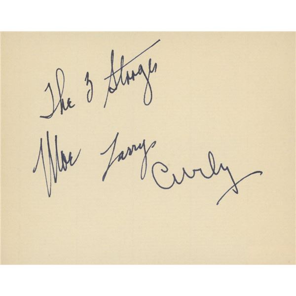 Three Stooges original signatures. GFA Authenticated
