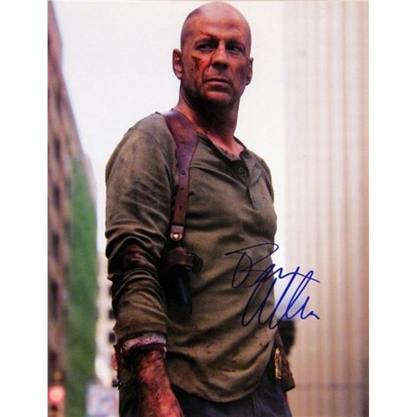 Die Hard Bruce Willis signed movie photo