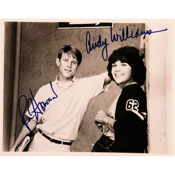 Ron Howard and Cindy Williams signed Happy Days photo