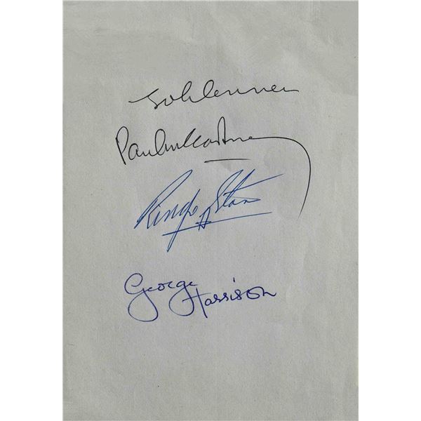 The Beatles signature slip