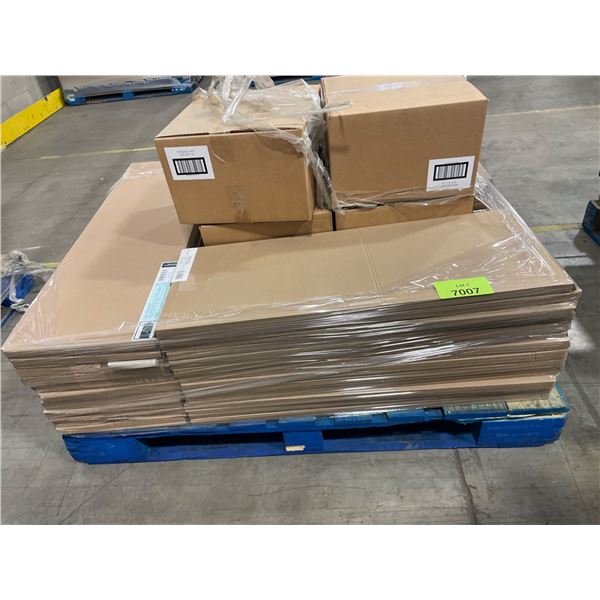 Pallet lot of Eklipse Panels and Pre-Glued Edge Banding Lot with Multiple Models