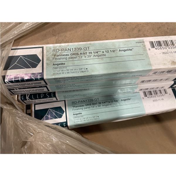Pallet Lot of Eklipse RD-PAN1339-GT Finishing Panels 13 x 95 Inches, Gris Mat