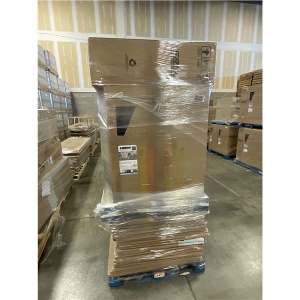 Pallet Lot of Eklipse Kitchen Cabinet Set RD-HTG33-NT and Finishing Base Panel, Onyx