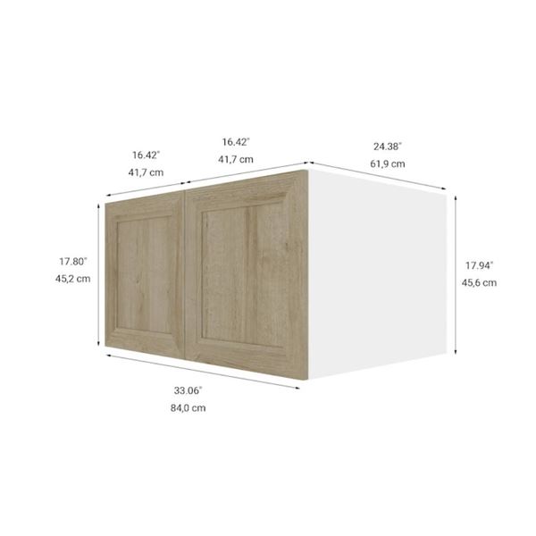 Eklipse Coral RD-HFP43-PN Wall Cabinet 33x15x42 Inches