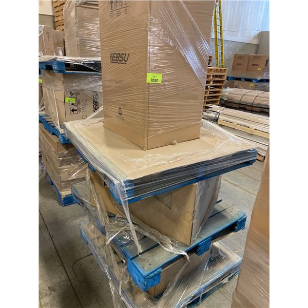 Pallet Lot fo Assorted Topaz Kitchen Cabinets Including RD-HPP36-R1 and RD-HTG24-R1 Models
