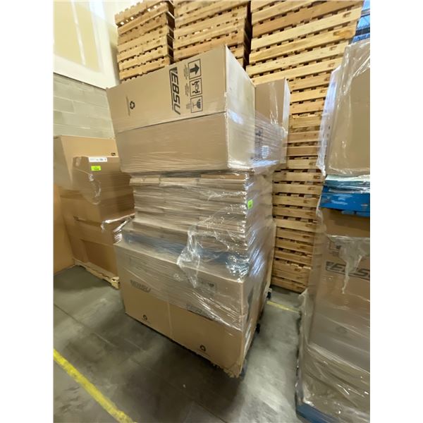 Pallet Lot of Assorted Eklipse Cabinets in Onyx and Black Finish Panels, RD-BMO24-NT & RD-PAN1339-NM
