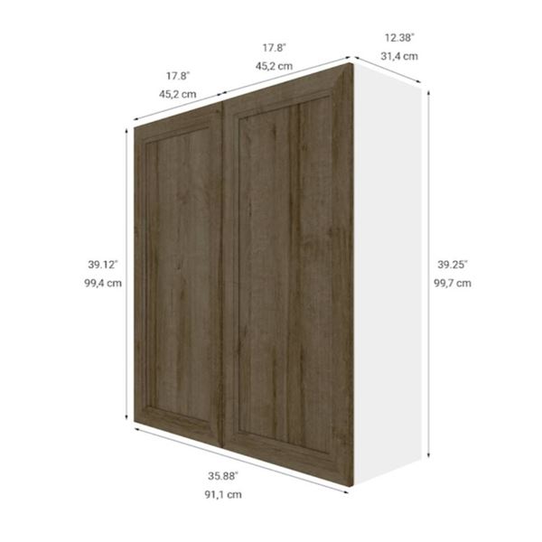 Eklipse RD-HTG36-PC Ruby Wall Cabinet 36 tall x39 wide with 2 Doors