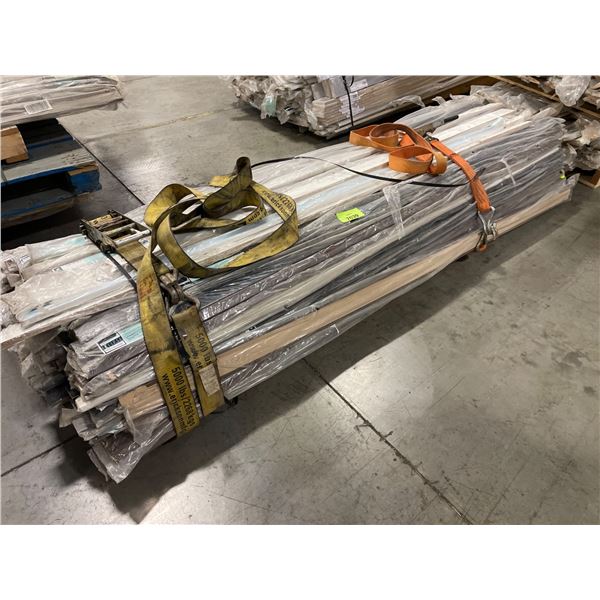 Pallet Lot of Assorted Eklipse Trim Pieces, Including RD-CML96-NT 96-inch Crown Moulding in Onyx, Mu
