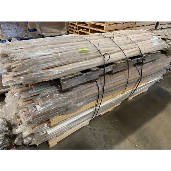 Pallet Lot of Assorted Eklipse 96-Inch Moldings Including Crown and Coral Moulds With Various Colors