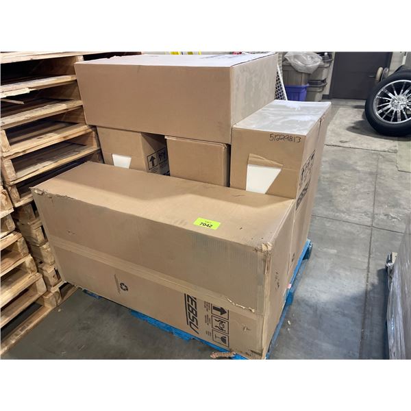 Pallet Lot of Assorted Eklipse RD-HTPP3612-B1 Wall Cabinets in Moonstone Finish