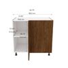 Image 1 : Eklipse RD-BCM36-FE 36-Inch Base Hidden Corner Cabinet in Saphir Finish