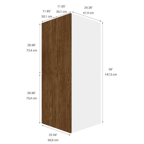 Eklipse RD-GM2458-FE Saphir Tall Pantry Cabinet 24-in – 4 Doors