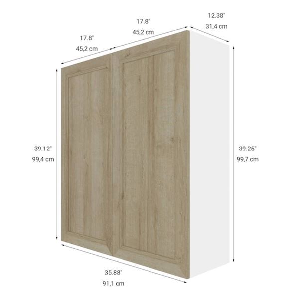 Eklipse Coral RD-HTG36-PN Tall Wall Cabinet – 36-in x 39-in
