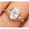 Image 1 : 10K (1.45g), WHITE ZIRCON (1.25ct), LAB DIA (0.04ct) RING, size 7