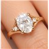 Image 2 : 10K (1.45g), WHITE ZIRCON (1.25ct), LAB DIA (0.04ct) RING, size 7