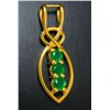 Image 1 : SILVER GENUINE EMERALD (0.65ct) PENDANT