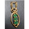 Image 3 : SILVER GENUINE EMERALD (0.65ct) PENDANT