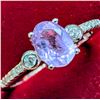 Image 4 : SILVER (2.01g),  AMETHYST (1ct) RING