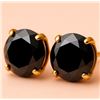 Image 2 : 14K (0.66g), BLACK DIAMOND (2ct) EARRING