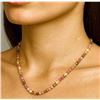 Image 1 : SILVER (4.78g), GENUINE TOURMALINE NECKLACE 16"