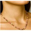 Image 2 : SILVER (4.78g), GENUINE TOURMALINE NECKLACE 16"
