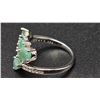 Image 5 : SILVER (3.69g), EMERALD (2.2ct) RING