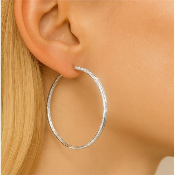SILVER HOOP 25MM EARRING
