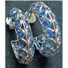 Image 3 : SILVER (2.1g), BLUE SAPPHIRE (APP 1.56CTct) EARRINGS