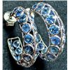 Image 4 : SILVER (2.1g), BLUE SAPPHIRE (APP 1.56CTct) EARRINGS