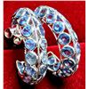 Image 6 : SILVER (2.1g), BLUE SAPPHIRE (APP 1.56CTct) EARRINGS