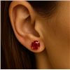 Image 1 : 14K (0.4g), NATURAL RUBY (0.76ct) EARRINGS