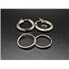 Image 2 : SILVER 2 PAIRS OF EARRING SET