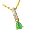 Image 2 : SILVER NATURAL EMERALD (0.35ct) PENDANT