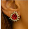 Image 1 : SILVER (1.6g), NATURAL GARNET (APP 0.8ct) EARRINGS
