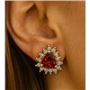 Image 2 : SILVER (1.6g), NATURAL GARNET (APP 0.8ct) EARRINGS