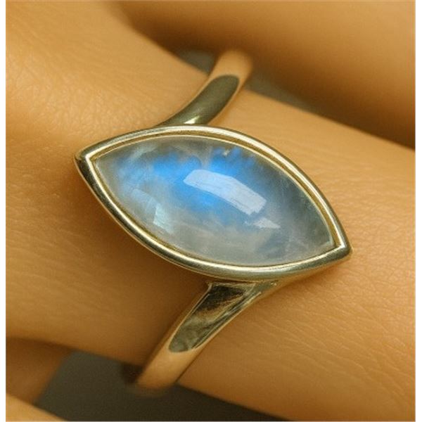 SILVER (1.9g), MOONSTONE (APP 1.25ct) RING