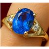 Image 1 : 10K (1.7g), TANZANITE (0.8ct), DIA (0.04ct ) RING, Size 7.25