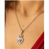 Image 2 : SILVER (2.53g), GENUINE DIAMOND (0.01ct) NECKLACE 15"