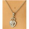 Image 3 : SILVER (2.53g), GENUINE DIAMOND (0.01ct) NECKLACE 15"
