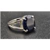 Image 2 : SILVER (4.11g), GENUINE BLUE SAPPHIRE (3.5ct) RING