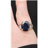 Image 6 : SILVER (4.11g), GENUINE BLUE SAPPHIRE (3.5ct) RING