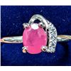 Image 2 : SILVER (2.61g), GENUINE RUBY (1ct) RING