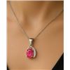 Image 2 : SILVER GENUINE RUBY (1ct) PENDANT