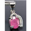 Image 3 : SILVER GENUINE RUBY (1ct) PENDANT