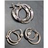 Image 1 : SILVER 3 PAIRS OF EARRING SET