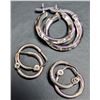 Image 2 : SILVER 3 PAIRS OF EARRING SET